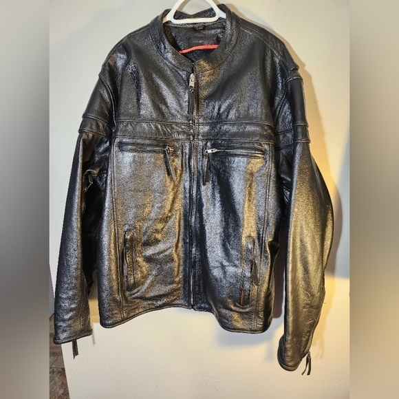 interstate Other - Interstate Men's black leather jacket sz 2XL